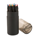 12 crayons de couleurs noirs BLOCKY