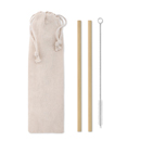 Paille bambou avec brosse NATURAL STRAW
